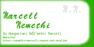 marcell nemethi business card